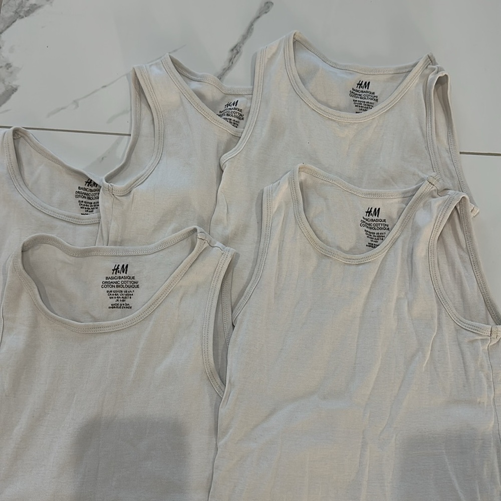 Kids H&M Undershirts Size 6-8y